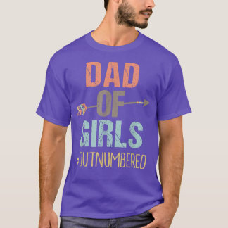 Mens Dad of Girls  Outnumbered Fathers Day  T-Shirt