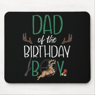 Mens Dad Of The Birthday Boy Big One Birthday Deer Mouse Mat