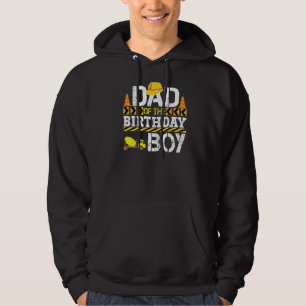 Mens Dad Of The Birthday Boy Construction Truck Hoodie