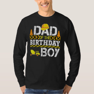 Mens Dad Of The Birthday Boy Construction Truck T-Shirt