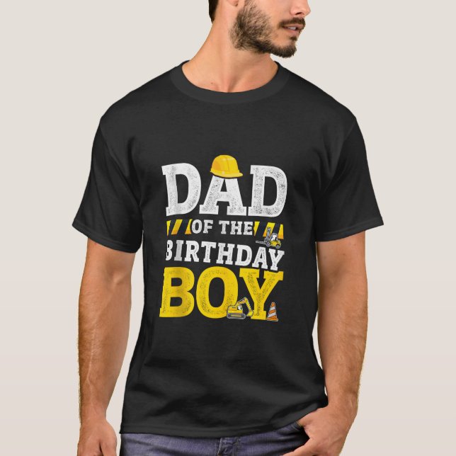 Mens Dad of the birthday boy matching family const T-Shirt (Front)