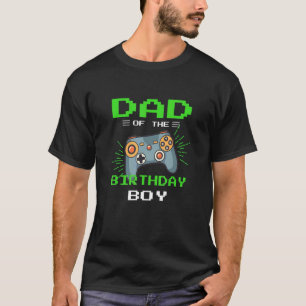 Mens Dad Of The Birthday Boy Matching Video Gamer T-Shirt