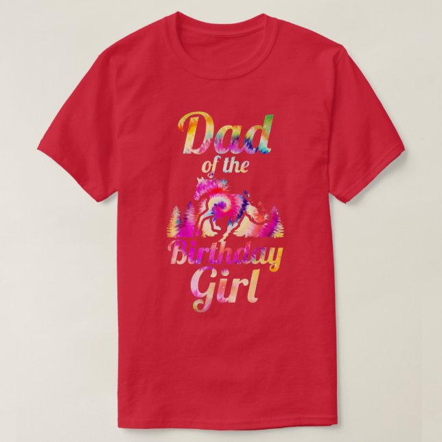 Mens Dad of the Birthday Girl Horse  T-Shirt (Design Front)