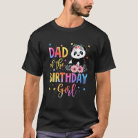 Mens Dad Of The Birthday Girl Panda Bear Mother Fl
