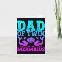 Mens Dad Of Twins Mermaid Father's Day Pregnancy A