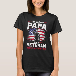 Mens Dad Papa Us Veteran Patriotic Father Soldier T-Shirt