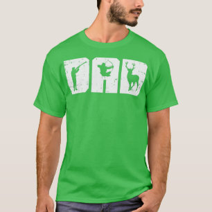 Mens Dad Shooting Archery Deer Archer Bow Hunting T-Shirt