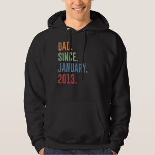 Mens Dad Since January 2013 Hoodie