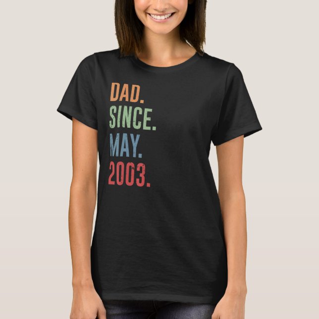 Mens Dad Since May 2003 T-Shirt (Front)