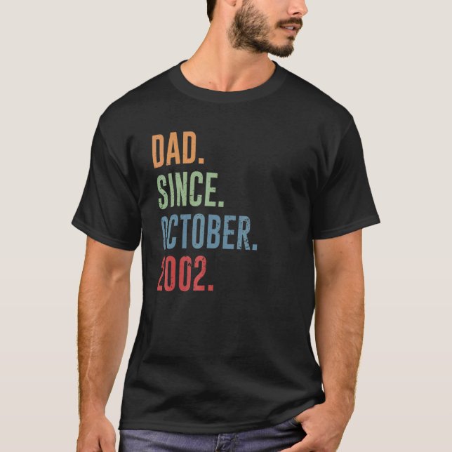 Mens Dad Since October 2002 T-Shirt (Front)