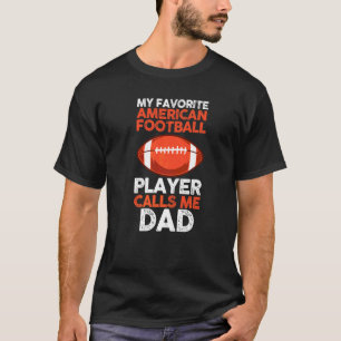 Mens Dad Son Father American Football Player T-Shirt