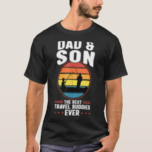 Mens dad & son the best travel buddies ever father T-Shirt