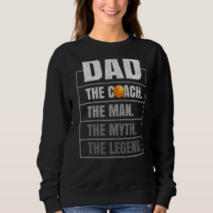 Mens Dad The Coach Man Myth The Legend Table Tenni Sweatshirt