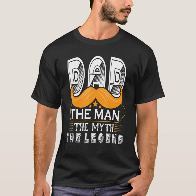   Mens Dad The Man The Myth The Legend Bearded Dad T-Shirt (Front)