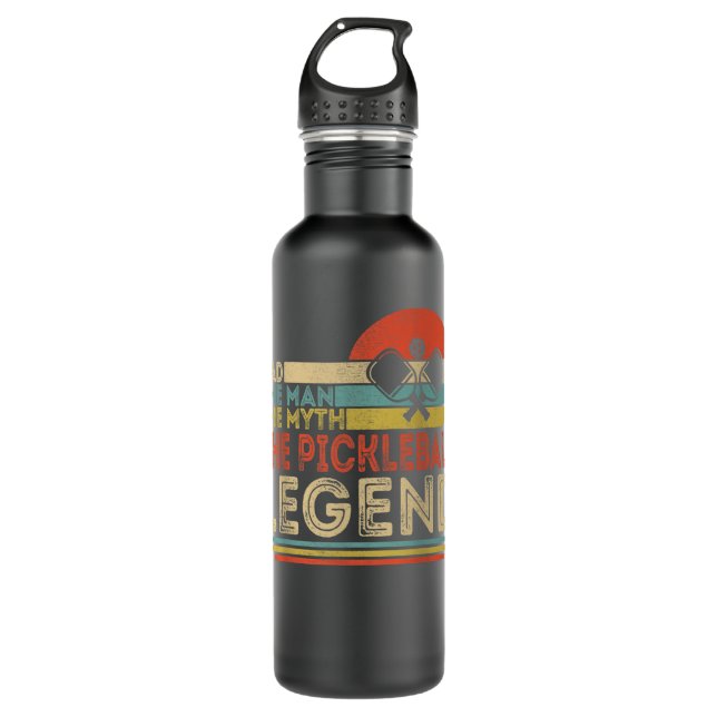 Mens Dad The Man The Myth The Pickleball Legend 85 710 Ml Water Bottle (Front)