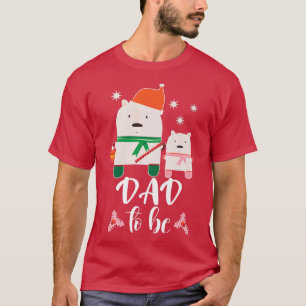 Mens Dad To Be Polar Bear Christmas Baby Shower Gi T-Shirt