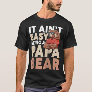 Mens Dadabear Daddy Bear Idea Sunglasses Dad Ragla T-Shirt