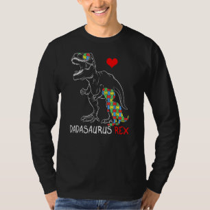Mens Dadasaurus Daddy Rex Autism Awareness Proud D T-Shirt