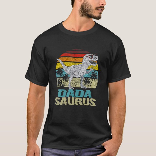 Mens Dadasaurus T Rex Dinosaur Dada Saurus Family T-Shirt (Front)