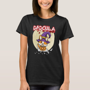 Mens Dadcula Dracule Vampire Dad Halloween Party F T-Shirt