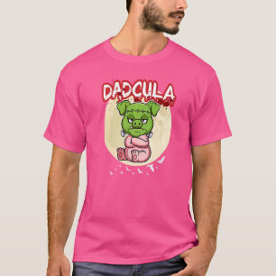 Mens Dadcula Dracule Vampire Dad Halloween Party F T-Shirt