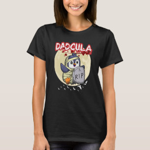 Mens Dadcula Dracule Vampire Dad Halloween Party F T-Shirt