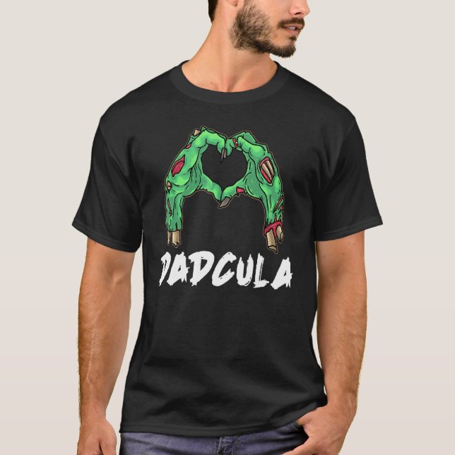 Mens Dadcula Lazy Halloween Costume  Pun Monster P T-Shirt (Front)