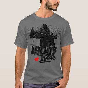 Mens Daddy Bear Cute Baby Cub Papa Dad A Pops Fath T-Shirt