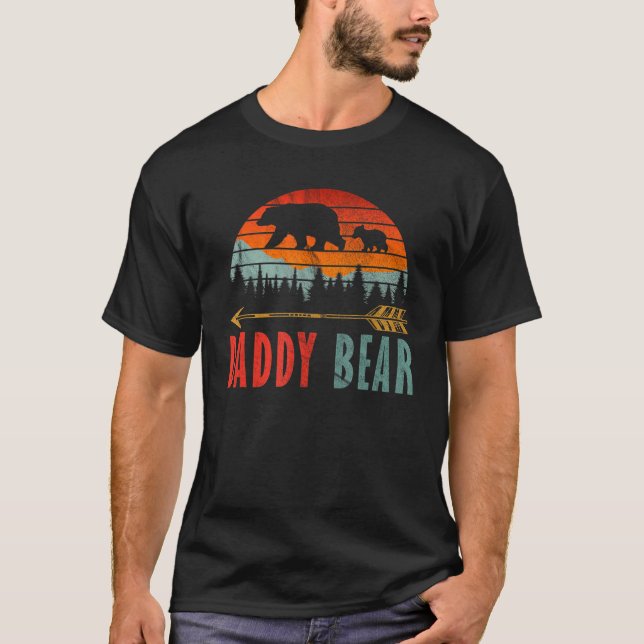 Mens Daddy Bear Family Matching Fathersday For Dad T-Shirt (Front)