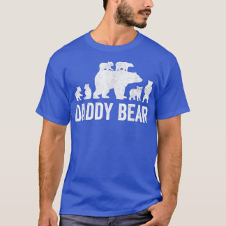 Mens Daddy Bear Fathers Day Shirts, Funny Six Cub  T-Shirt