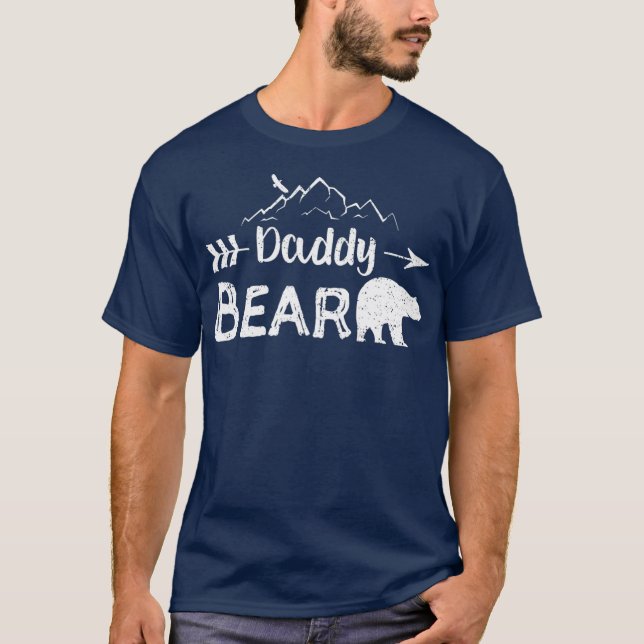 Mens Daddy Bear Matching Family Mama Papa Bear T-Shirt (Front)