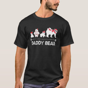 Mens Daddy Bear Polar Bear Christmas Papa Bear W T-Shirt