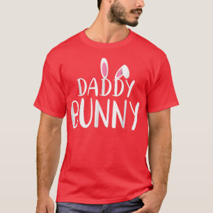 Mens Daddy Bunny Easter Pregnant Mom Matching Coup T-Shirt