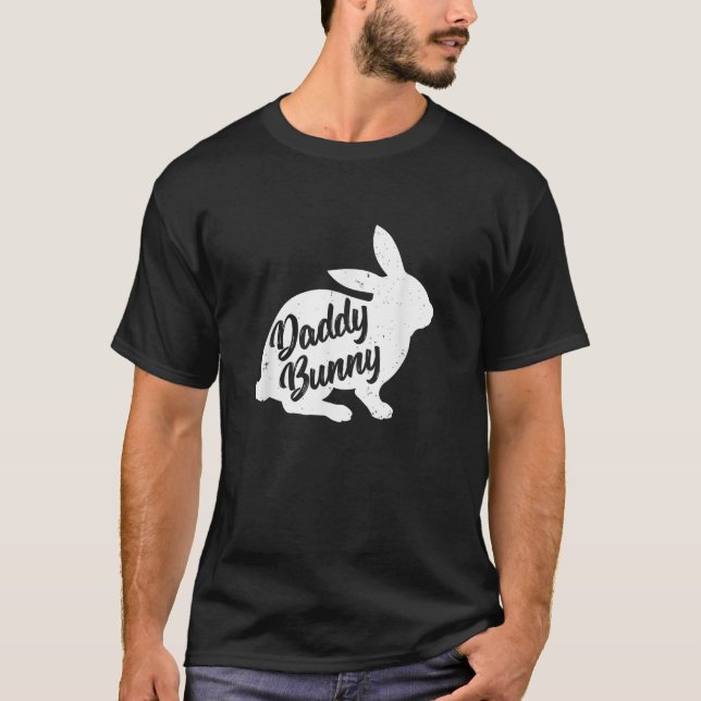 Mens Daddy Bunny for Dad Father Family Matching Ea T-Shirt (Front)