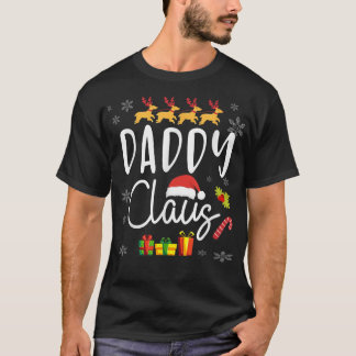 Mens Daddy Claus Christmas Gift Pajamas Santa Hat  T-Shirt