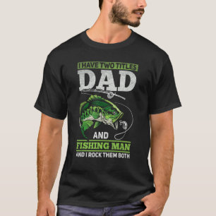Mens Daddy Fisherman Angler Trout Fishing Father's T-Shirt