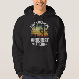 Mens Daddy Grandpa Arborist Legend Tree Climbing D Hoodie