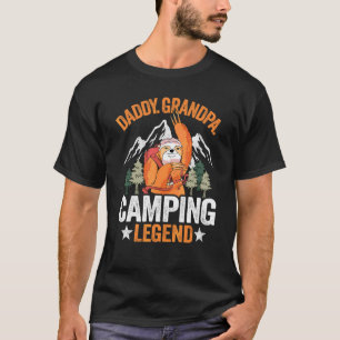 Mens Daddy Grandpa Camping Legend Sloth Rv Camper T-Shirt