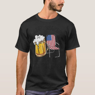 Mens Daddy Grandpa USA Drinking Team Captain Dad 4 T-Shirt