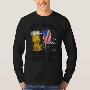 Mens Daddy Grandpa Usa Drinking Team Captain Dad 4 T-Shirt