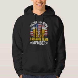 Mens Daddy Grandpa Usa Drinking Team Member 4th Of Hoodie