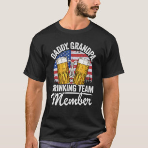 Mens Daddy Grandpa Usa Drinking Team Member Beer 4 T-Shirt