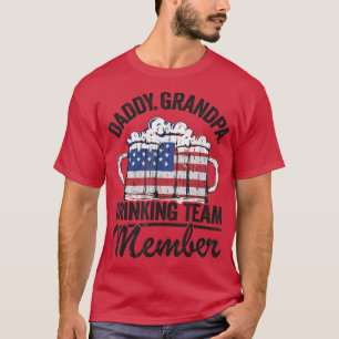 Mens Daddy Grandpa USA Drinking Team Member Dad 4t T-Shirt
