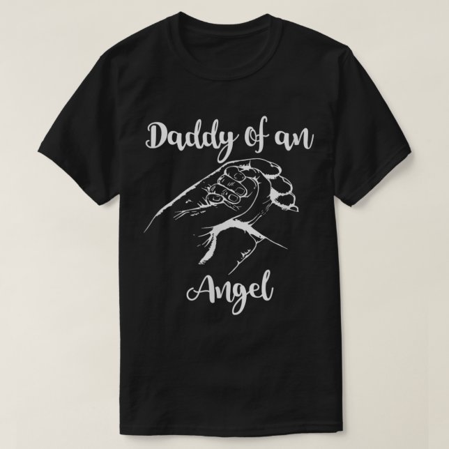 Mens Daddy Of An Angel Pregnancy Loss Miscarriage  T-Shirt (Design Front)