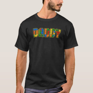 Mens Daddy of Master Builder Blocks Brick Builder T-Shirt