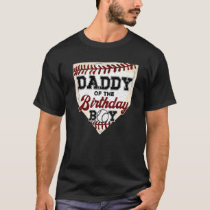 Mens Daddy Of The Birthday Boy Baseball Softball T-Shirt