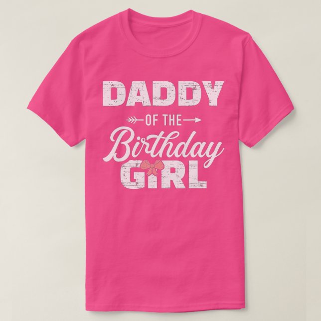 Mens Daddy of the birthday daughter girl matching  T-Shirt (Design Front)