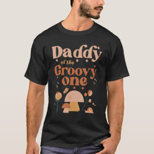 Mens Daddy Of The Groovy One Boho 1st Birthday Hip T-Shirt
