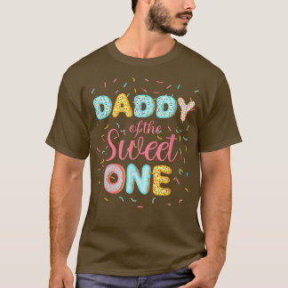 Mens Daddy Of The Sweet One Shirt 1st Bday Doughnu