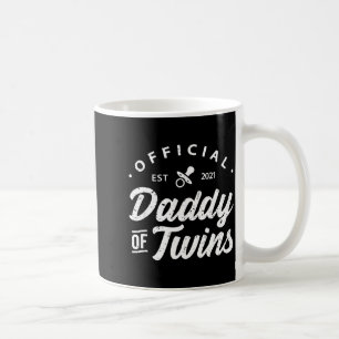 Mens Daddy Of Twins Shirt Funny New Dad To Be Expe Coffee Mug